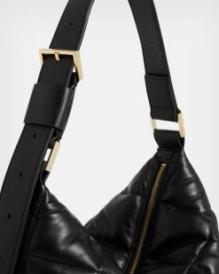 Discount 💯 Edbury Leather Quilted Shoulder Bag Black 🛒 -Tailoring Sales WB005X 5 5