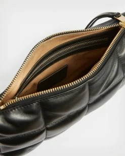 New 🧨 Eve Leather Quilted Crossbody Bag Black ✔️ -Tailoring Sales WB006X 5 3