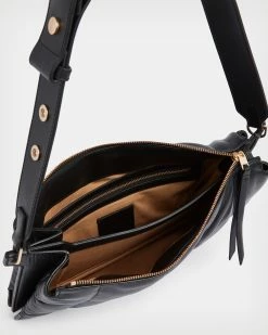 Flash Sale 🔔 Sheringham Leather Quilted Shoulder Bag Black 🔥 -Tailoring Sales WB009Y 5 3