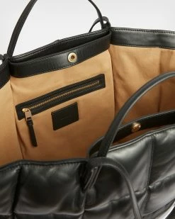 Brand new ✔️ Nadaline Leather Quilted Tote Bag Black ❤️ -Tailoring Sales WB012X 5 3