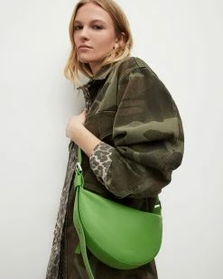 Coupon 🎁 Half Moon Leather Crossbody Bag Black 🧨