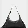 Best Sale 🧨 Edbury Leather Fringed Shoulder Bag Black ✔️ -Tailoring Sales WB046Z 5 1