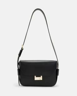 Best Pirce 🔥 Etienne Leather Shoulder Bag Black ⭐
