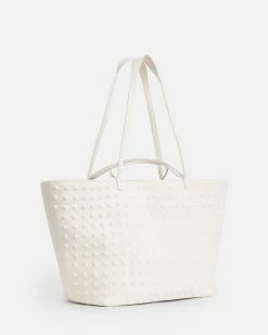 Hot Sale 🔔 Hannah Leather Studded Tote Bag Black 😍 -Tailoring Sales WB561X 7484 3