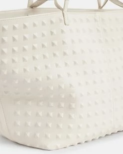 Hot Sale 🔔 Hannah Leather Studded Tote Bag Black 😍 -Tailoring Sales WB561X 7484 4