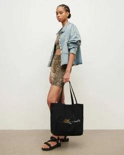 Promo 🛒 AllSaints Pride Tote Bag Washed Black 🌟 -Tailoring Sales WB566W 162 4