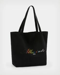 Promo 🛒 AllSaints Pride Tote Bag Washed Black 🌟 -Tailoring Sales WB566W 162 5