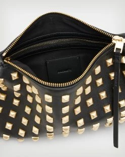 Budget ✨ Eve Studded Leather Crossbody Bag BLACK/GOLD ✨ -Tailoring Sales WB570X 5108 3