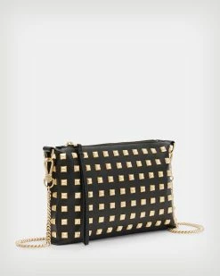 Budget ✨ Eve Studded Leather Crossbody Bag BLACK/GOLD ✨ -Tailoring Sales WB570X 5108 4