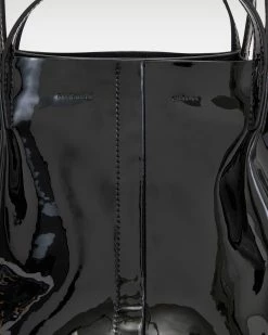 Buy ✨ Odette East West Leather Tote Bag Black 🔔 -Tailoring Sales WB575X 5 6