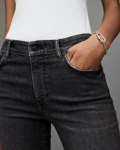 Best Pirce ⌛ Miller Mid-Rise Stretch Push Up Skinny 👖 Jeans Washed Black 🔔 -Tailoring Sales WE003V 162 3 2