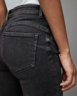 Best Pirce ⌛ Miller Mid-Rise Stretch Push Up Skinny 👖 Jeans Washed Black 🔔 -Tailoring Sales WE003V 162 4 2