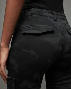 Top 10 🌟 Duran Mid-Rise Camouflage Cargo Skinny 👖 Jeans Washed Black 🎁 -Tailoring Sales WE007X 162 5