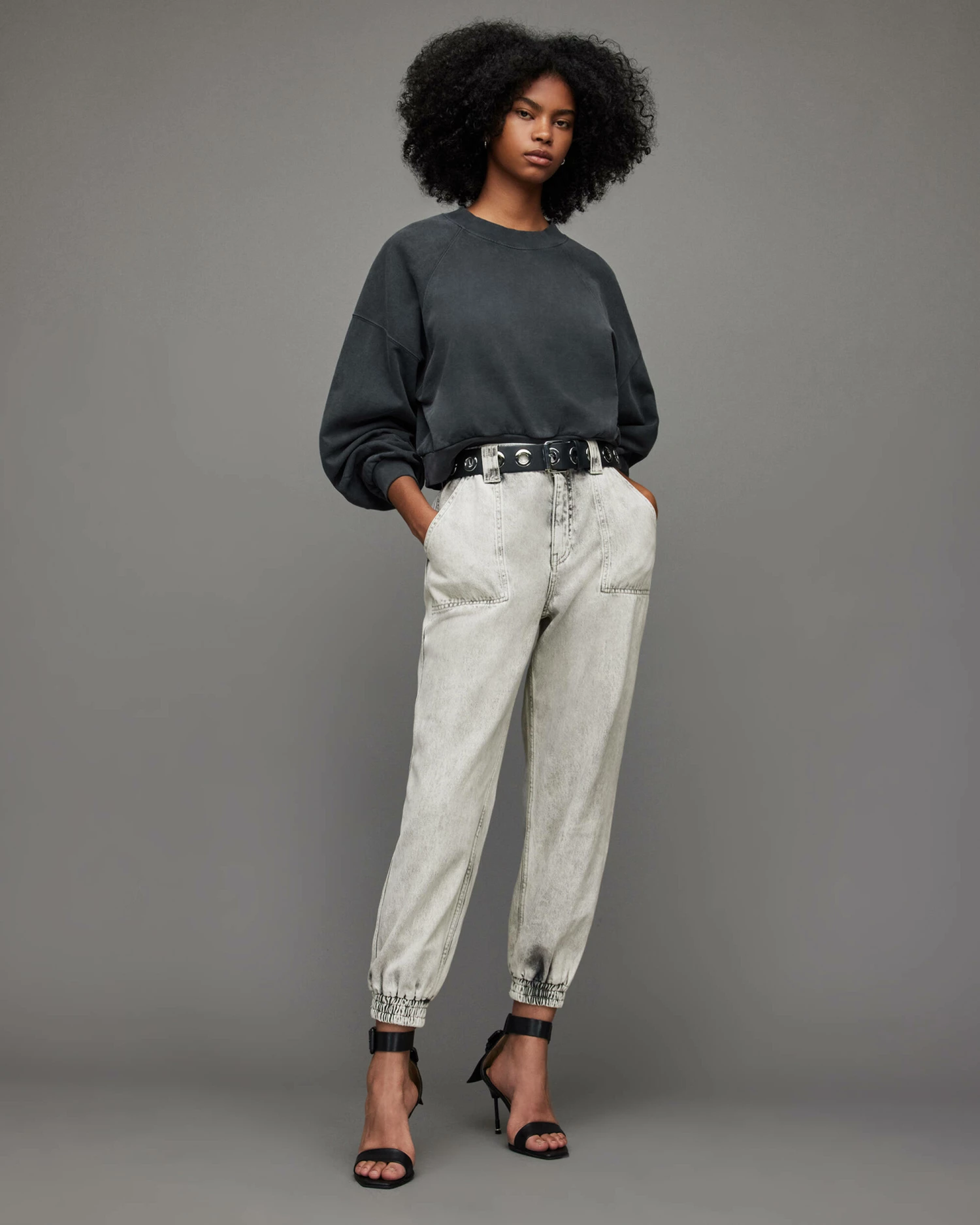 Discount π Dani High-Rise Denim Joggers Anthracite Grey π 3 Discount π Dani High-Rise Denim Joggers Anthracite Grey π