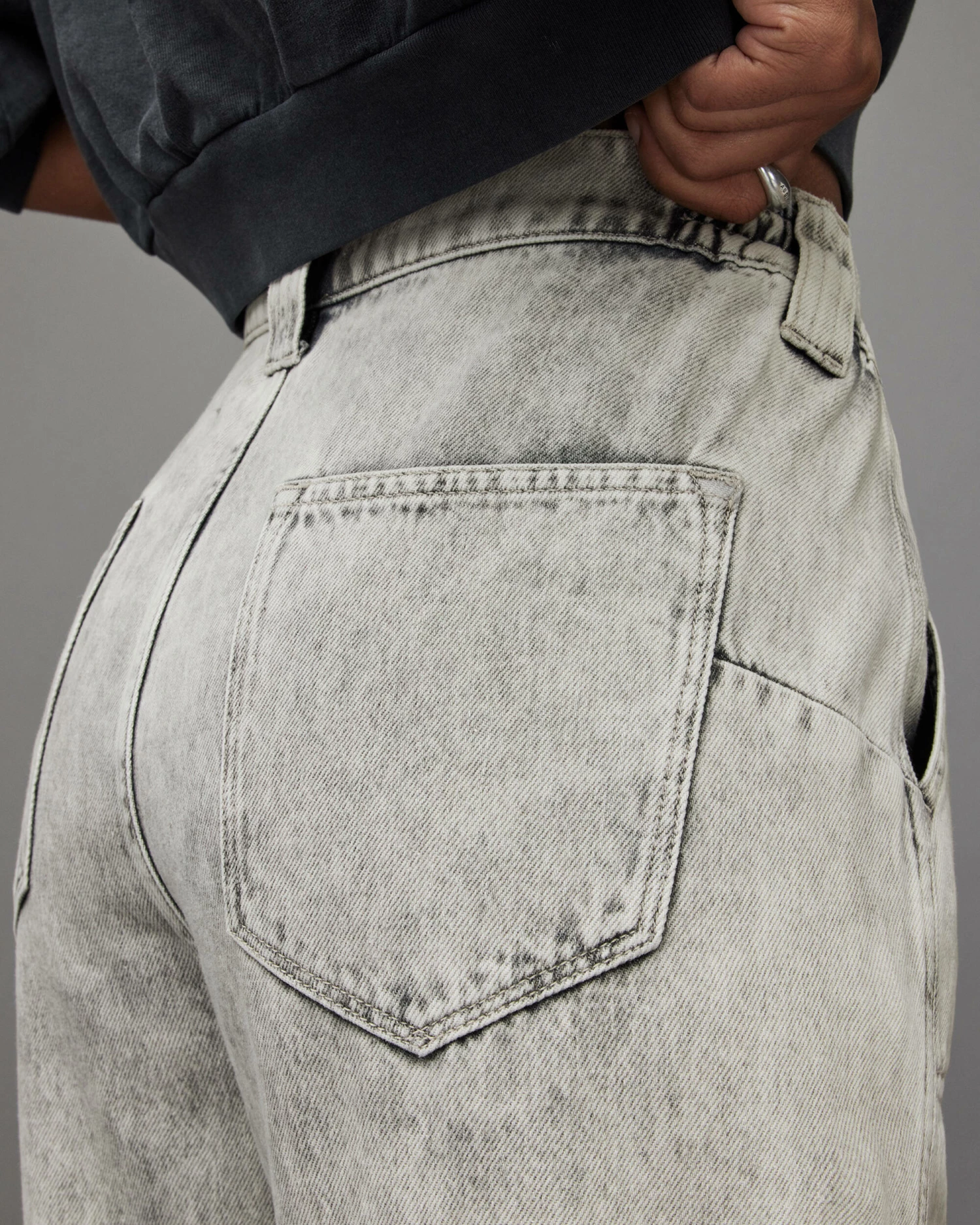 Discount π Dani High-Rise Denim Joggers Anthracite Grey π 7 Discount π Dani High-Rise Denim Joggers Anthracite Grey π - Image 5