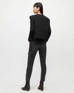 Top 10 👍 Duran Mid-Rise Skinny Cargo 👖 Jeans Washed Black 👏 -Tailoring Sales WE015W 162 5 1