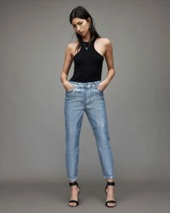 Cheapest ⭐ Dax High-Rise Metallic Skinny 👖 Jeans Indigo Blue ⭐ -Tailoring Sales WE021X 2824 3 1