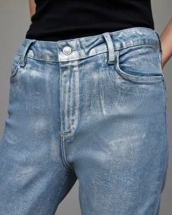 Cheapest ⭐ Dax High-Rise Metallic Skinny 👖 Jeans Indigo Blue ⭐ -Tailoring Sales WE021X 2824 4 1