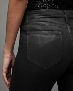 Deals 😉 Miller Mid-Rise 🧥 Coated Skinny 👖 Jeans Black 🛒 -Tailoring Sales WE025X 5 4 1