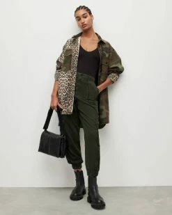 Top 10 🌟 Frieda High-Rise Tencel Cargo Trousers Khaki Green 👏 -Tailoring Sales WE034W 3836 3