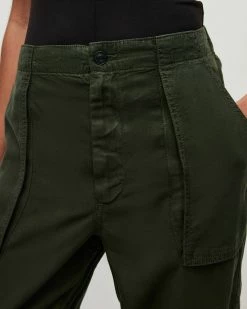 Top 10 🌟 Frieda High-Rise Tencel Cargo Trousers Khaki Green 👏 -Tailoring Sales WE034W 3836 4