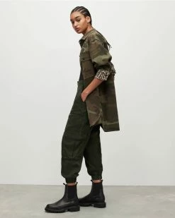Top 10 🌟 Frieda High-Rise Tencel Cargo Trousers Khaki Green 👏 -Tailoring Sales WE034W 3836 5