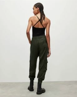 Top 10 🌟 Frieda High-Rise Tencel Cargo Trousers Khaki Green 👏 -Tailoring Sales WE034W 3836 6