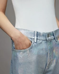 Best Sale π₯ April High-Rise Straight Metallic π Jeans Indigo Blue π 9 Best Sale π₯ April High-Rise Straight Metallic π Jeans Indigo Blue π -Tailoring Sales WE064Y 2824 3 2