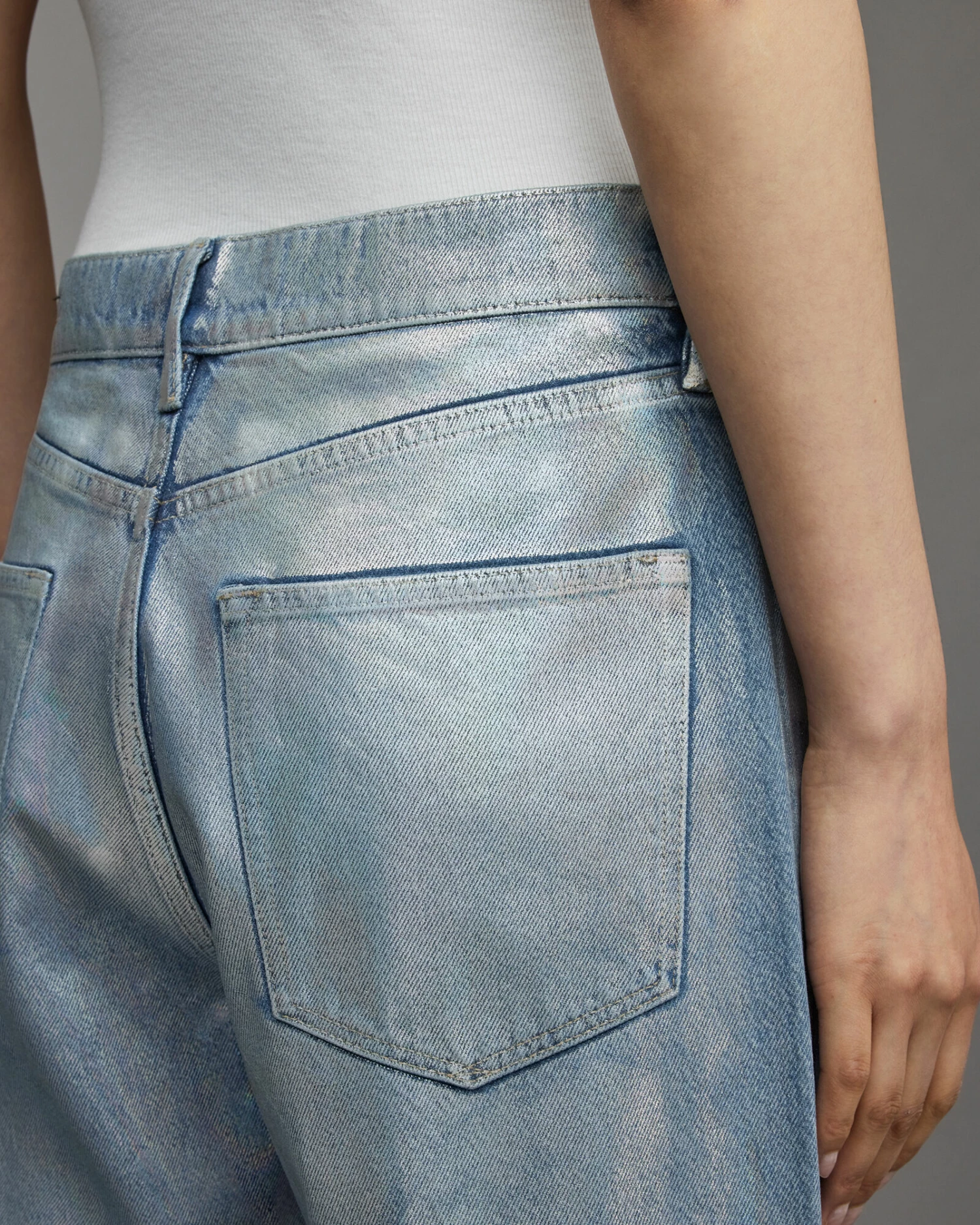 Best Sale π₯ April High-Rise Straight Metallic π Jeans Indigo Blue π 6 Best Sale π₯ April High-Rise Straight Metallic π Jeans Indigo Blue π - Image 4