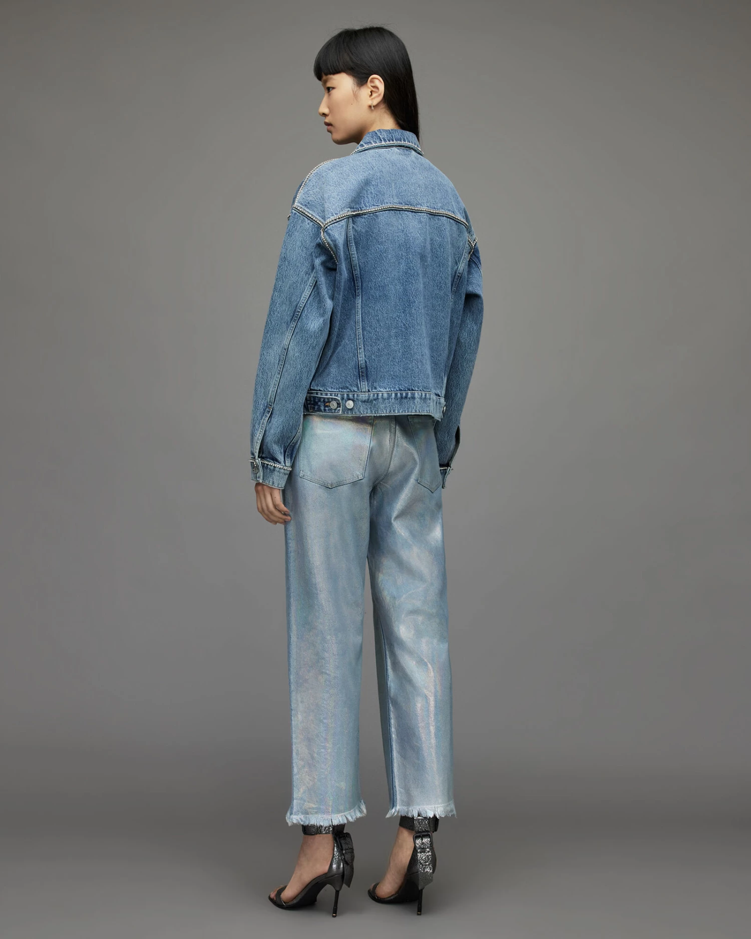 Best Sale π₯ April High-Rise Straight Metallic π Jeans Indigo Blue π 7 Best Sale π₯ April High-Rise Straight Metallic π Jeans Indigo Blue π - Image 5