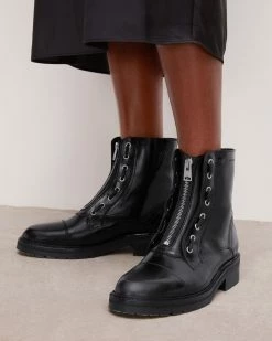 Wholesale 👏 Alaria Leather 🥾 Boots Black 🧨 -Tailoring Sales WF0047Z 5 4