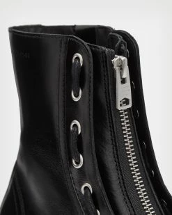 Wholesale 👏 Alaria Leather 🥾 Boots Black 🧨 -Tailoring Sales WF0047Z 5 6