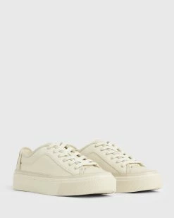 Flash Sale 🎉 Milla Leather Trainers Off White 👏 -Tailoring Sales WF045W 203 5