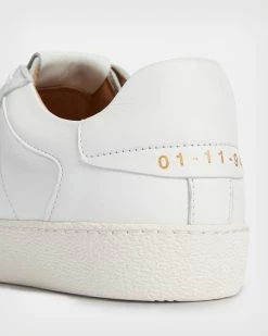 Top 10 🔔 Sheer Leather Low Top Trainers White 🎁 -Tailoring Sales WF081V 10 6