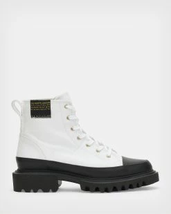 Top 10 ⌛ Myla Combat 🥾 Boots Cream/Black ❤️