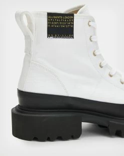 Top 10 ⌛ Myla Combat 🥾 Boots Cream/Black ❤️ -Tailoring Sales WF575X 576 5