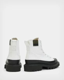 Top 10 ⌛ Myla Combat 🥾 Boots Cream/Black ❤️ -Tailoring Sales WF575X 576 6