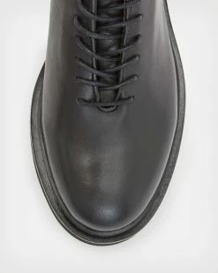 Buy 🔥 Mina Leather 🥾 Boots Black 💯 -Tailoring Sales WF585X 5 3