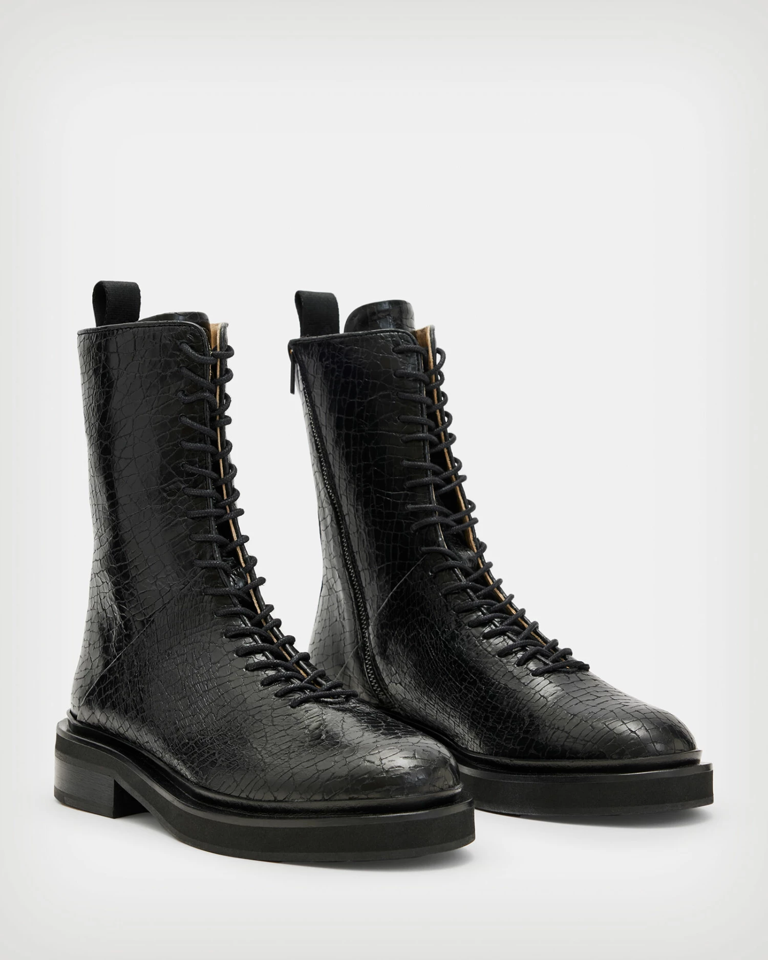 Coupon π Mina Leather Crocodile Effect π₯Ύ Boots Black π€© 5 Coupon π Mina Leather Crocodile Effect π₯Ύ Boots Black π€© - Image 3