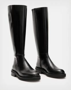 Best Sale 🎁 Milo Leather Knee High 🥾 Boots Black ✨ -Tailoring Sales WF587X 5 3