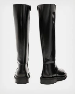 Best Sale 🎁 Milo Leather Knee High 🥾 Boots Black ✨ -Tailoring Sales WF587X 5 5