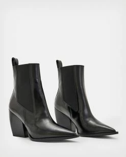 Flash Sale 🔔 Ria Leather 🥾 Boots Black 🎉 -Tailoring Sales WF594X 5 4
