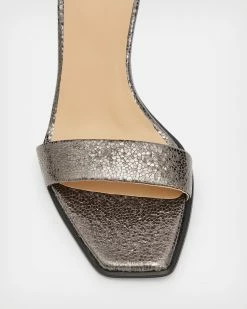 Wholesale 🌟 Noir Leather Shimmer 🩴 Sandals Gunmetal Grey 😍 -Tailoring Sales WF608X 4090 3