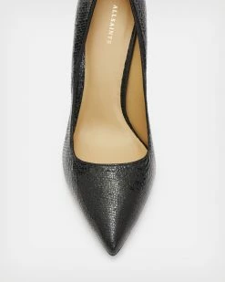 Coupon ✨ Nova Leather Metallic Court 👟 Shoes Metallic Black ✨ -Tailoring Sales WF610X 7133 3