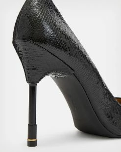 Coupon ✨ Nova Leather Metallic Court 👟 Shoes Metallic Black ✨ -Tailoring Sales WF610X 7133 5