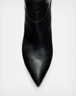 Best reviews of 😀 Nori Leather 🥾 Boots Black 😉 -Tailoring Sales WF619X 5 3