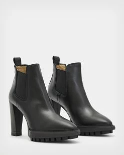 Promo 🛒 Harper Leather 🥾 Boots Black ✨ -Tailoring Sales WF624X 5 3