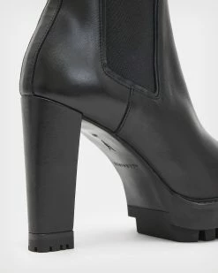 Promo 🛒 Harper Leather 🥾 Boots Black ✨ -Tailoring Sales WF624X 5 4