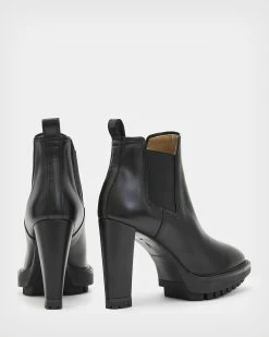 Promo 🛒 Harper Leather 🥾 Boots Black ✨ -Tailoring Sales WF624X 5 5