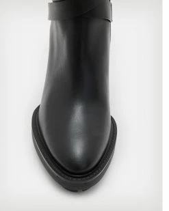 Brand new 😀 Havana Leather 🥾 Boots Black 👏 -Tailoring Sales WF627X 5 3